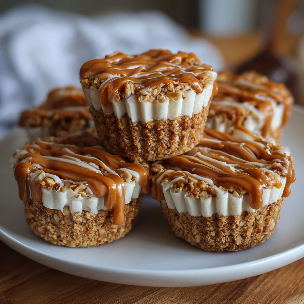 Erdnussbutter Protein Haferflocken Cups