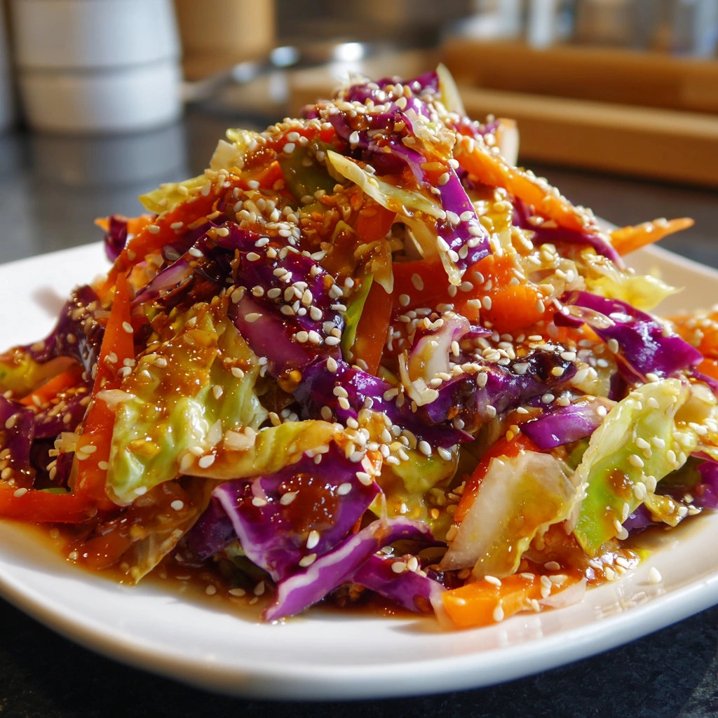 Chinakohl Salat Mit Sesam Dressing Geheim enthüllt besten Genuss!