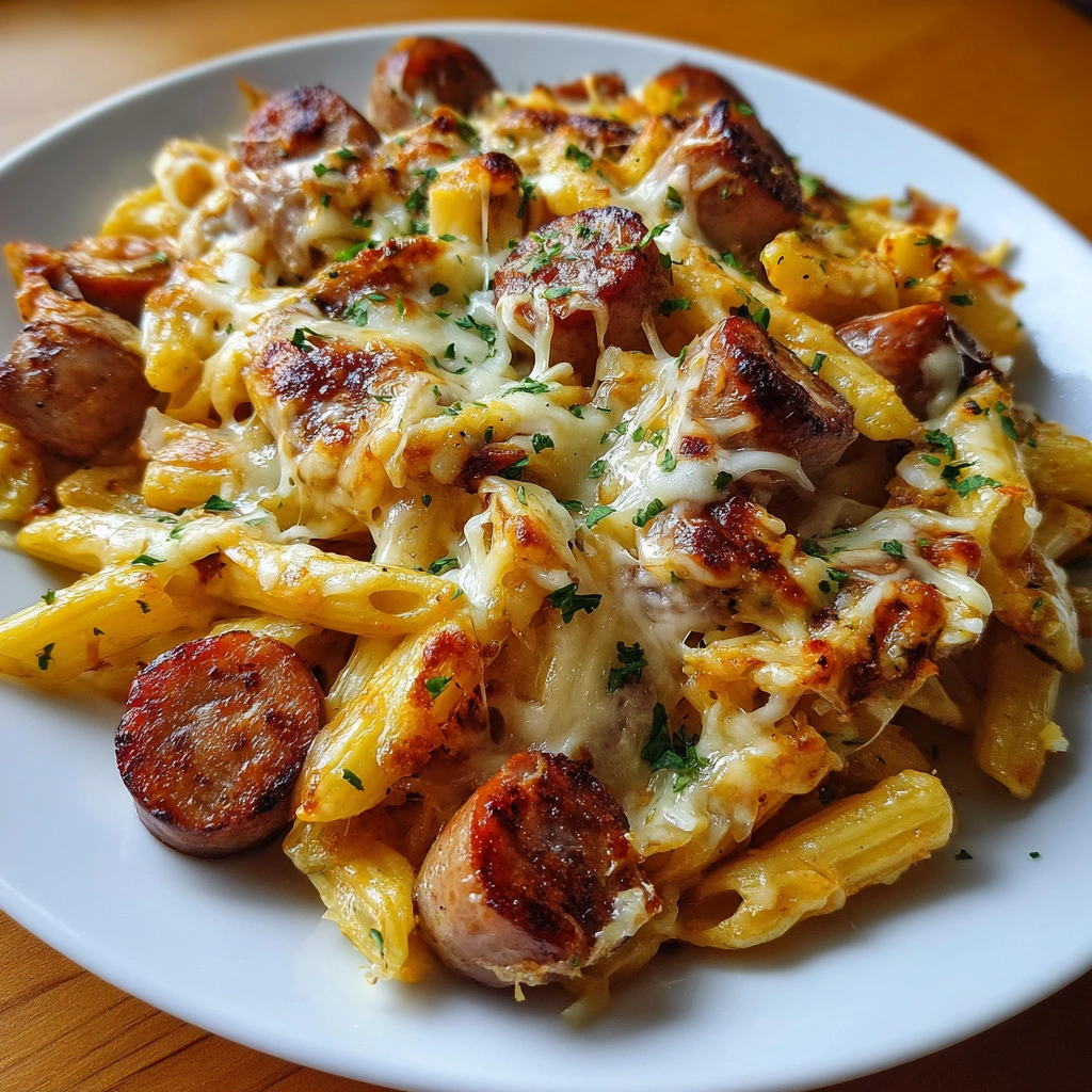Wurst-Nudel-Pfanne mit Käse: Ein einfaches Rezept für Genuss!